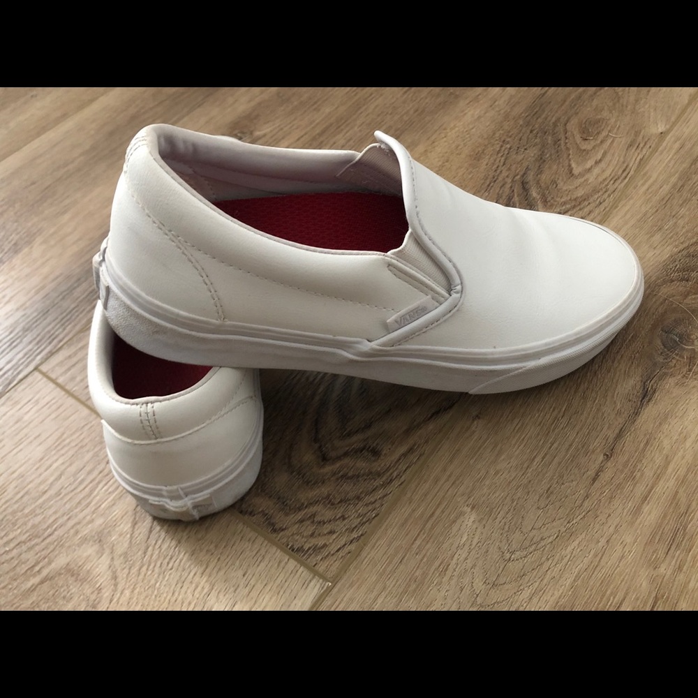 White leather Vans